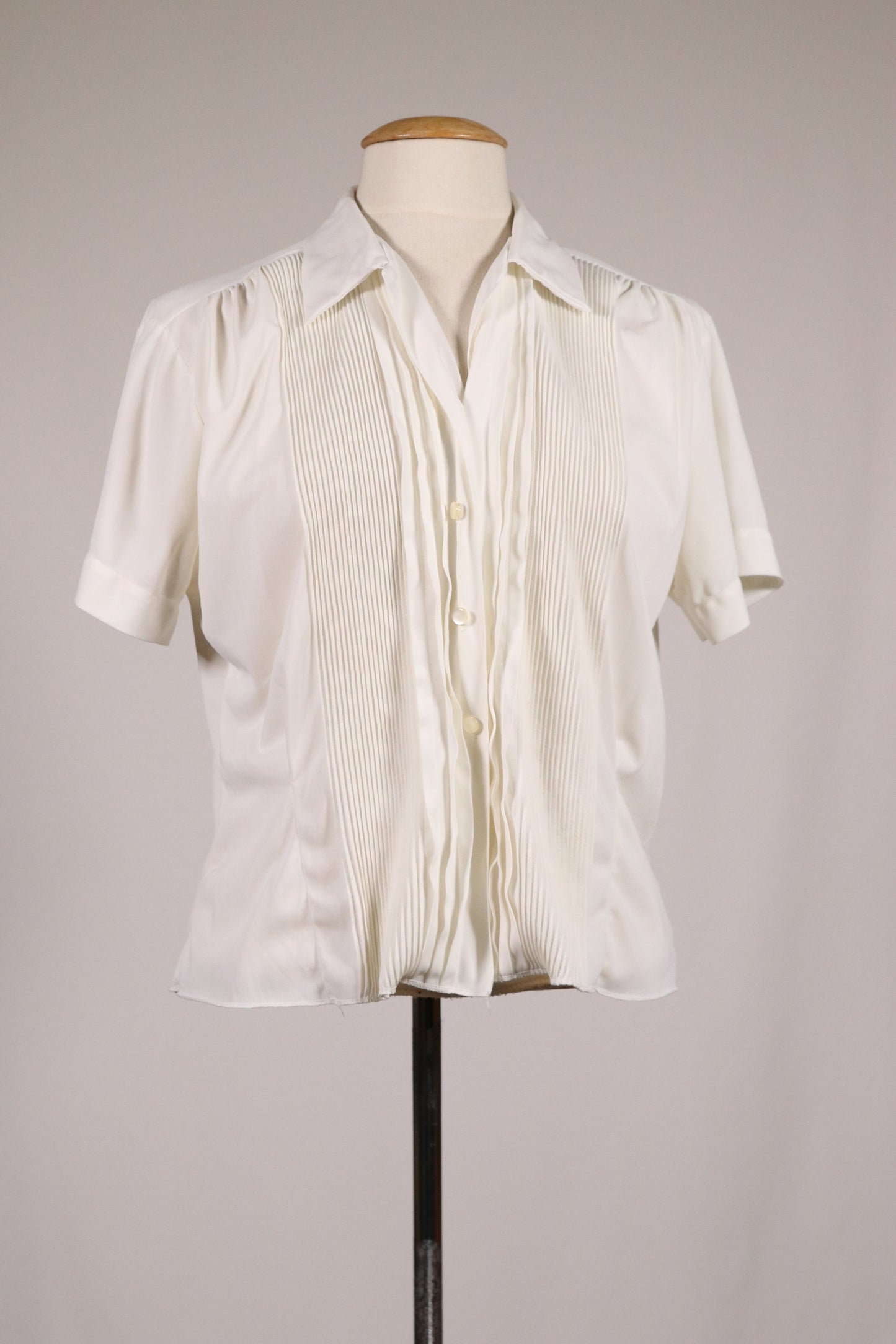 70s white blouse with frills