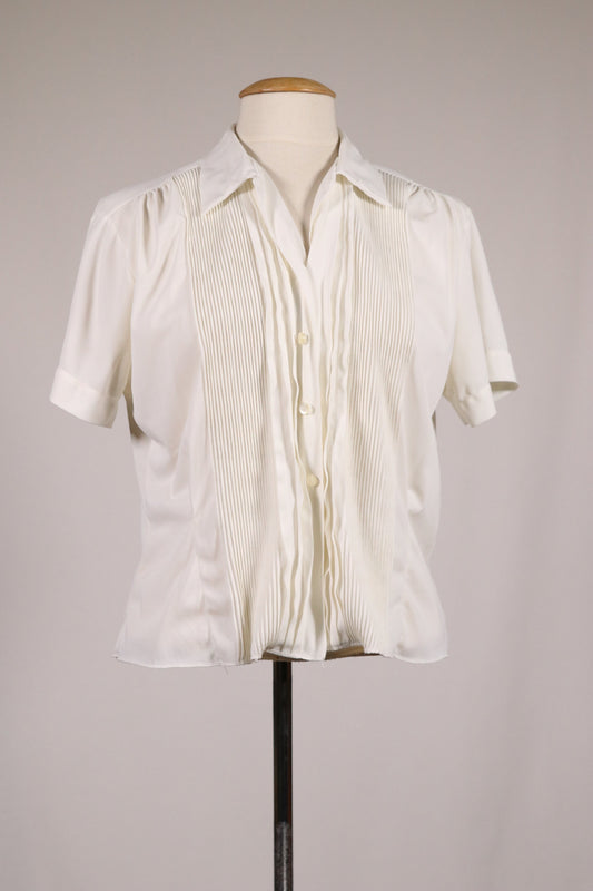 70s white blouse with frills