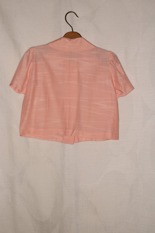 70s Puff seeved blouse with peter pan collar