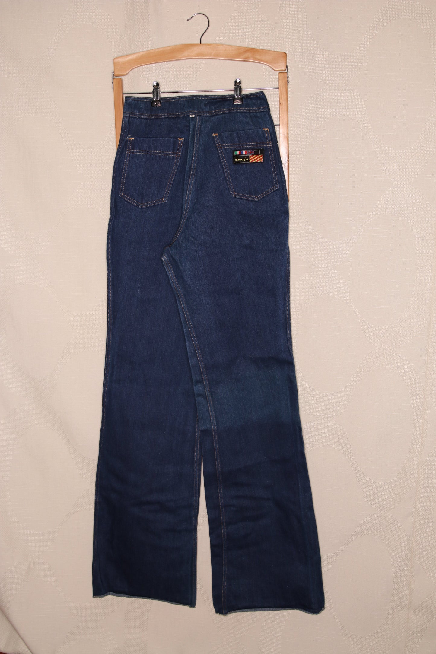 70s Straight jeans with two zippers