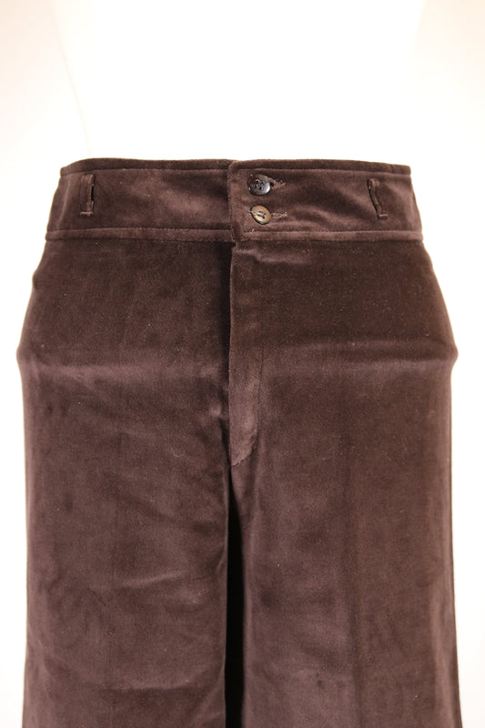70 brown velvet flares
