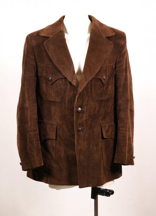 RARE 70s brown corduroy blazer