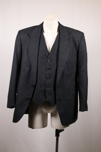 80s wool blazer and vest combo