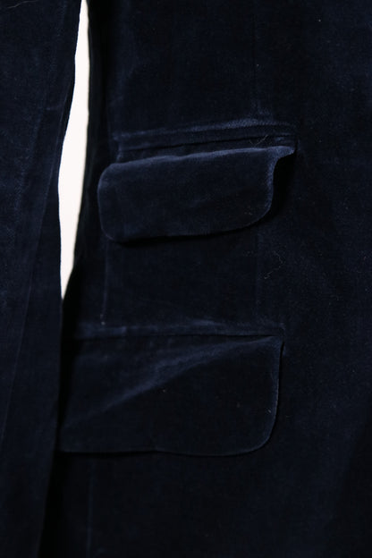 RARE early 70s blue velvet blazer