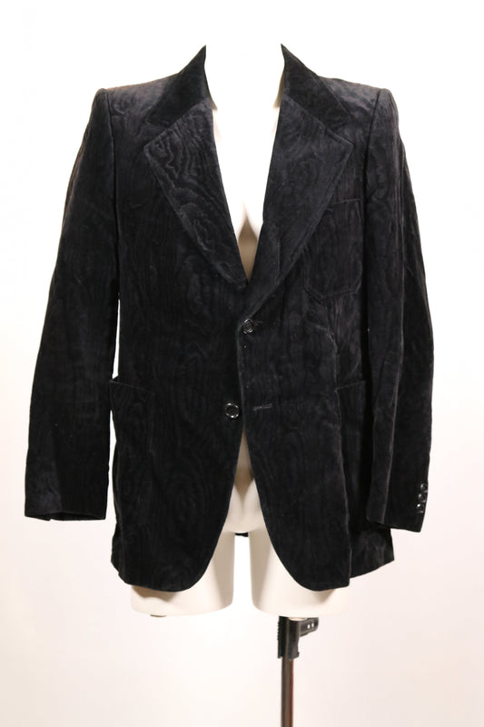 RARE late 60s/early 70s Cecil Gee black velvet blazer