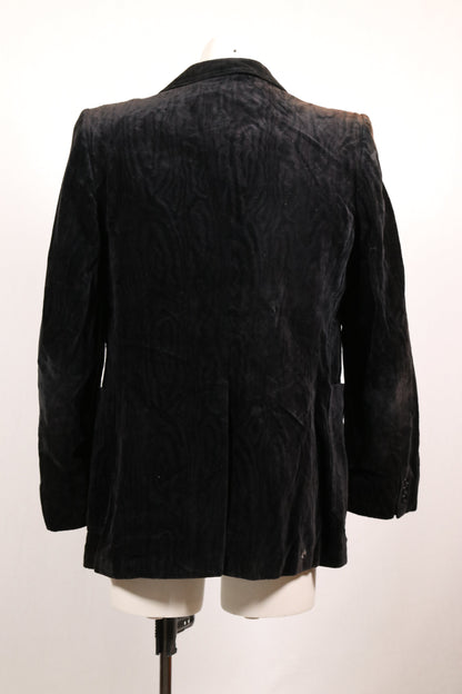 RARE late 60s/early 70s Cecil Gee black velvet blazer