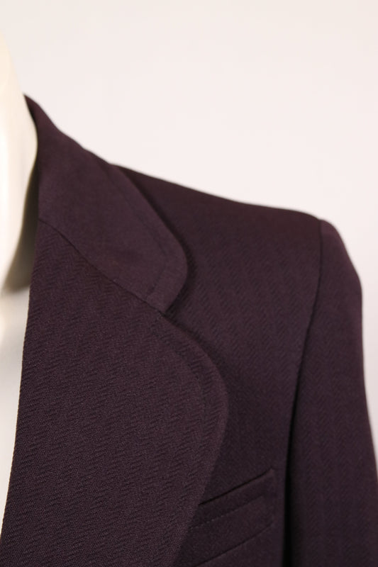 60s aubergine blazer