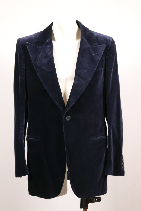 RARE late 60s blue velvet blazer