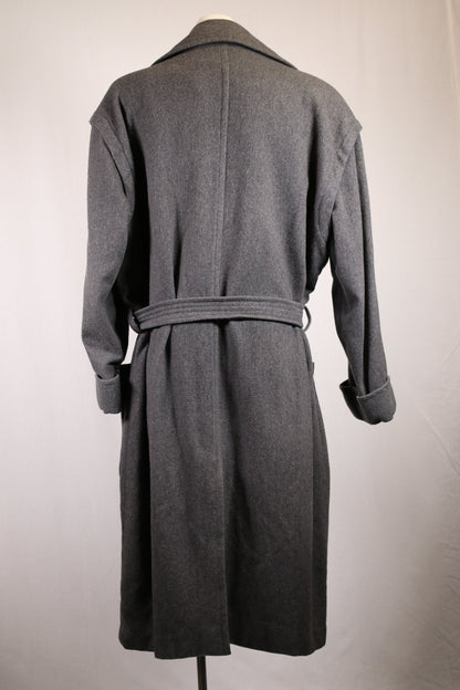 80s oversized wool overcoat with belt