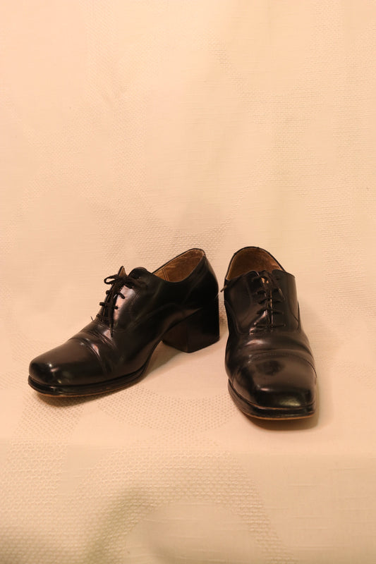 RARE Black Heeled Men's Shoes