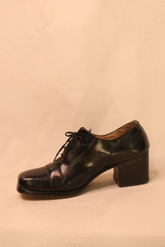RARE Black Heeled Men's Shoes