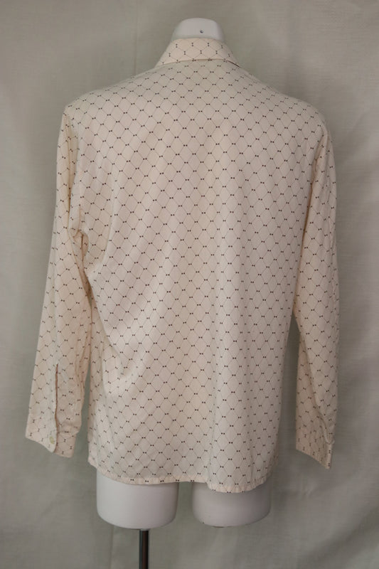 70s beige patterned shirt