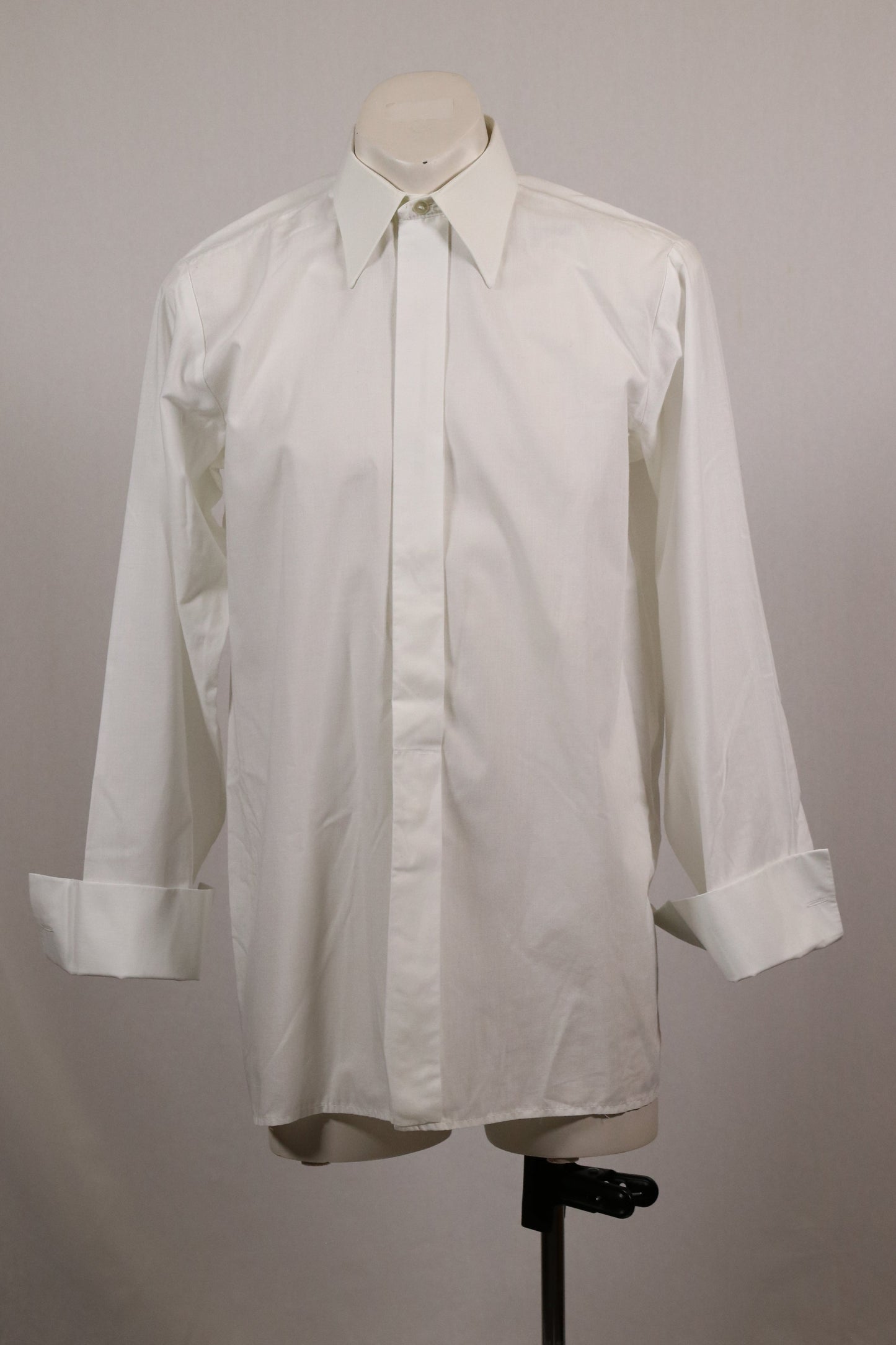 70s white cufflink shirt