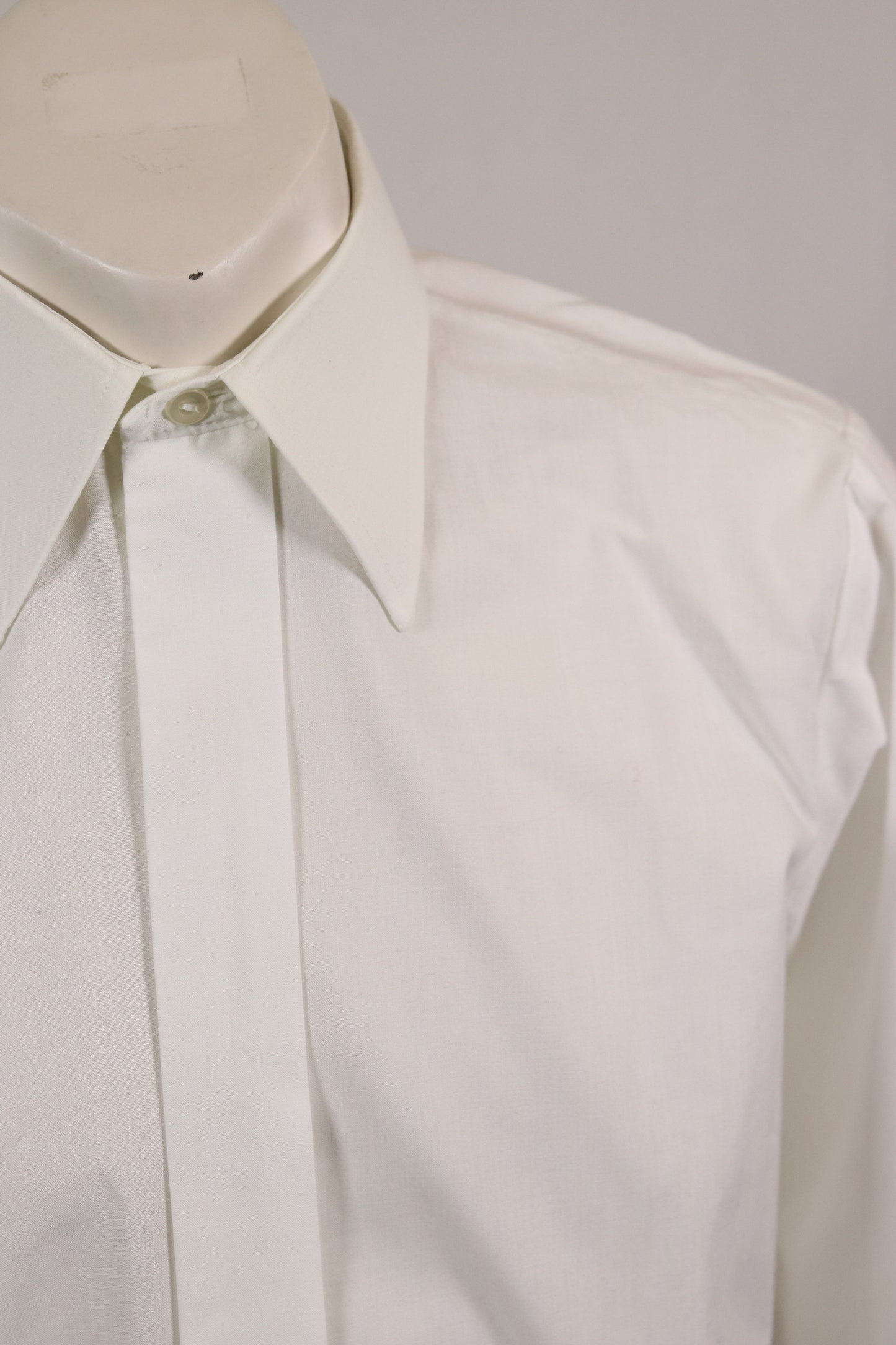70s white cufflink shirt