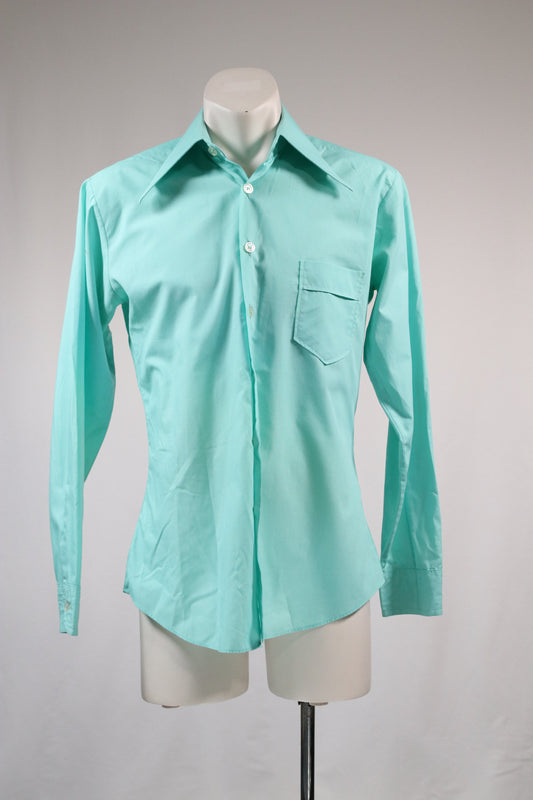 70s mint dagger collar shirt