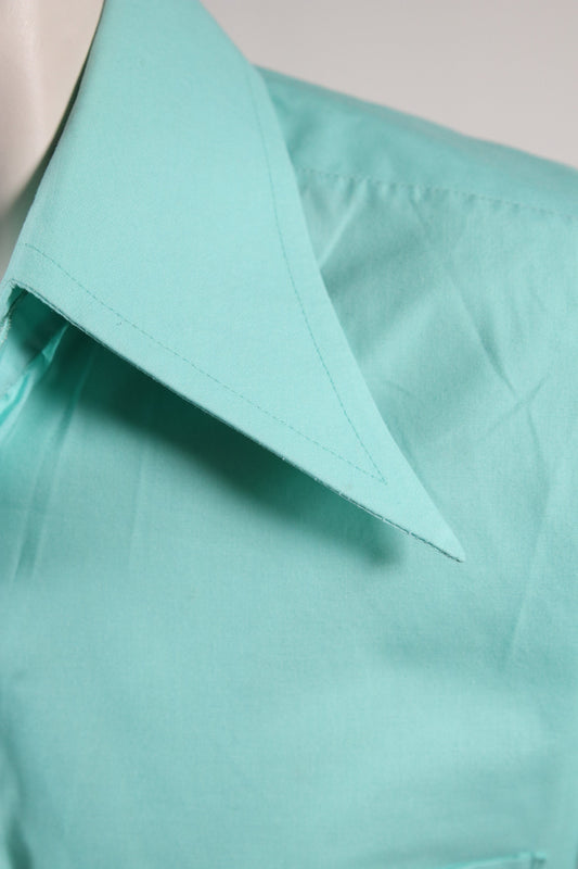 70s mint dagger collar shirt