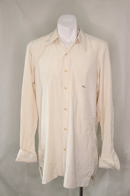 70s off-white silk shirt