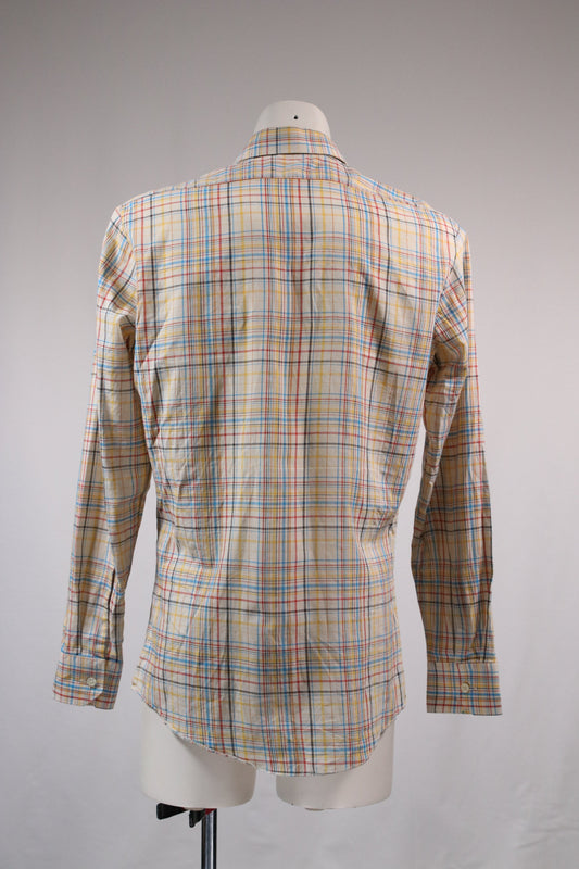 90s multi-colour grid pattern shirt