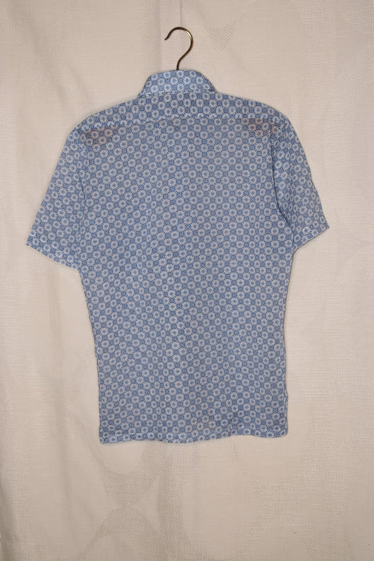 70s Blue patterned shirt