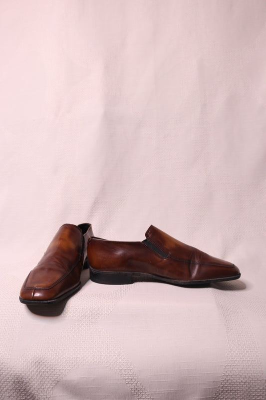 Brown penny loafers