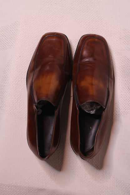 Brown penny loafers