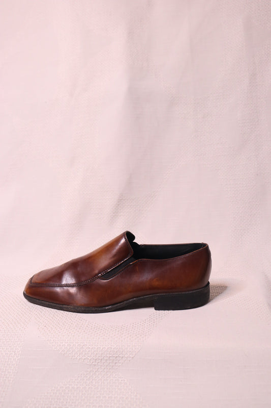Brown penny loafers