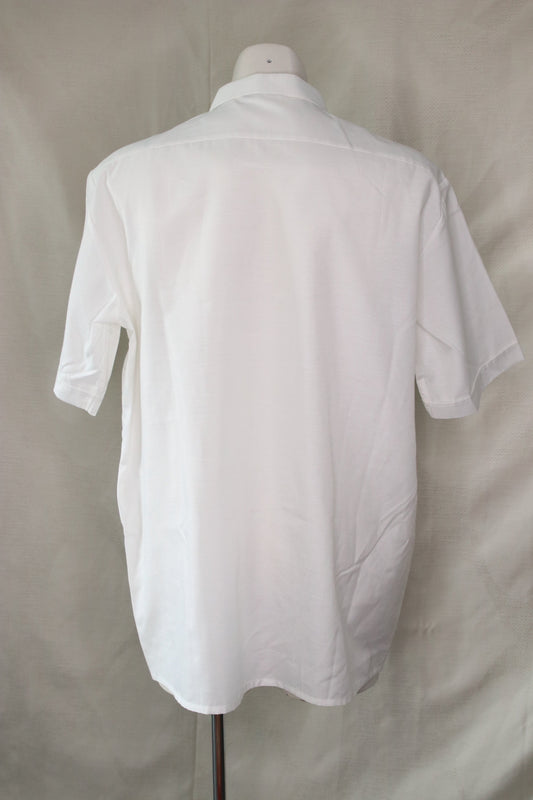 80s blue striped white shirt
