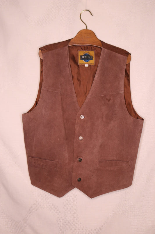 90s Brown suede vest