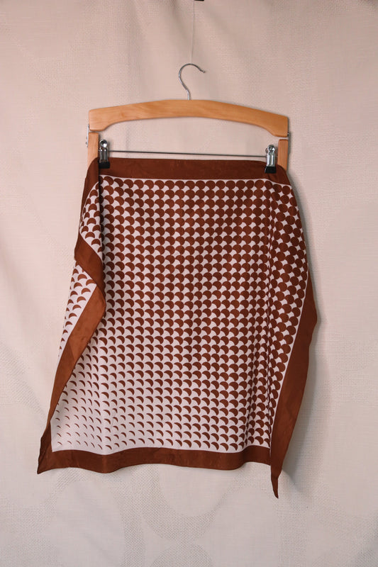 Brown patterned scarf