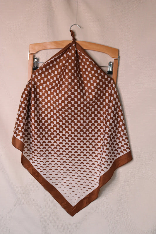 Brown patterned scarf
