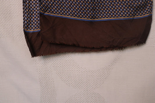 70s brown patterned scarf