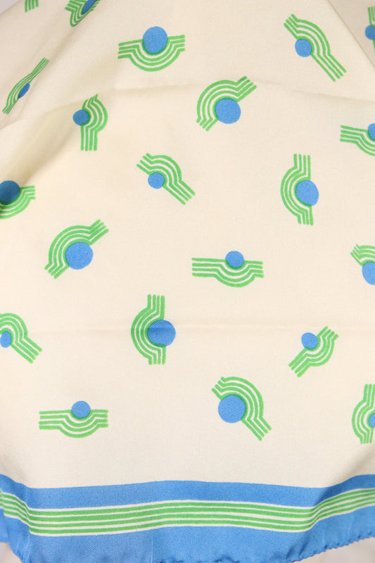 70s green-blue patterned scarf