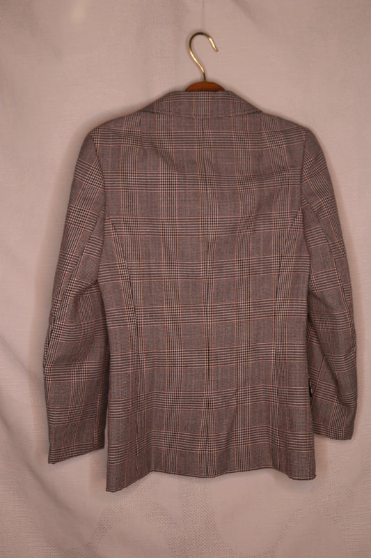 80s Grey plaid blazer