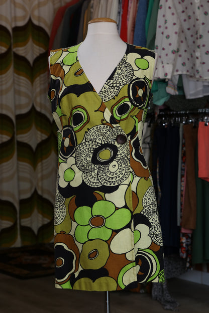 60's psychedellic wrap dress