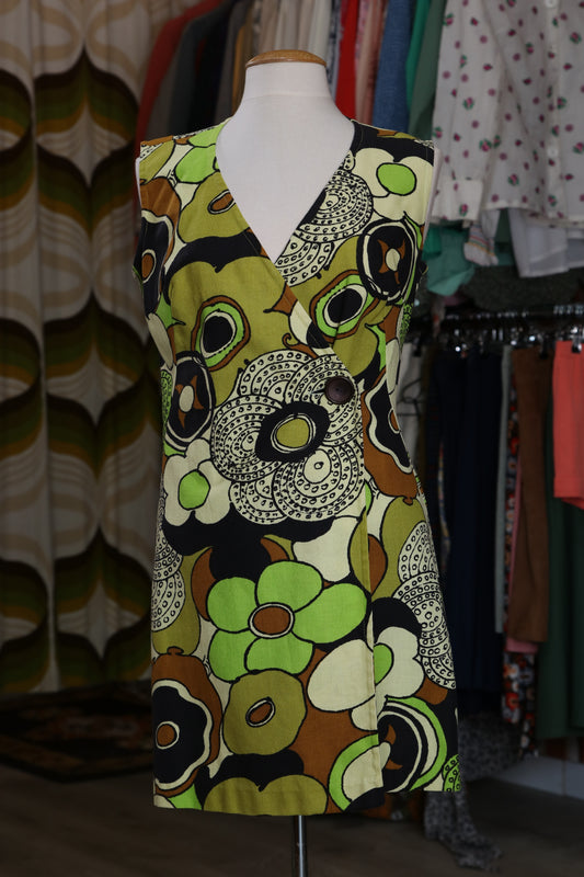 60's psychedellic wrap dress