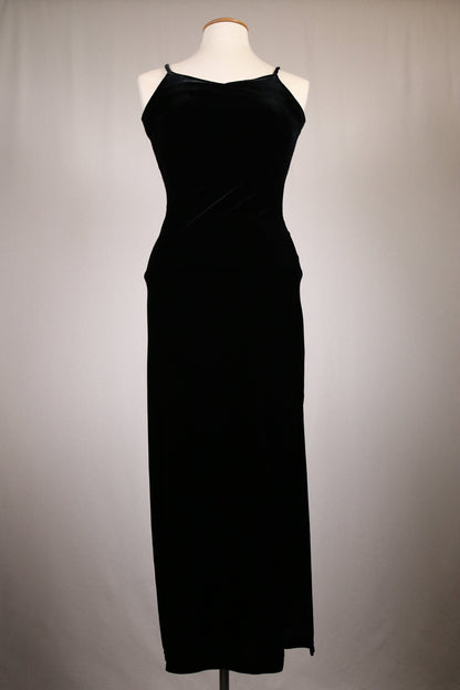 Black velvet dress