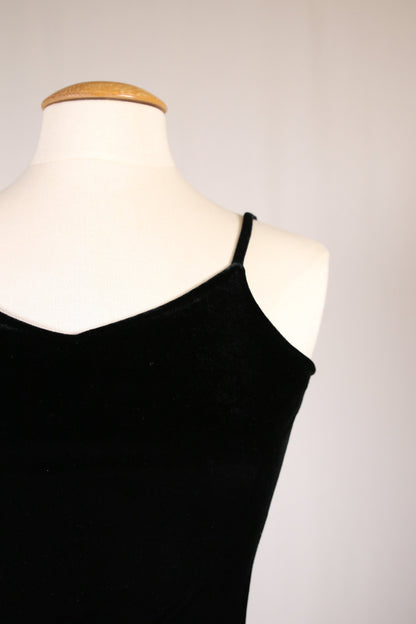 Black velvet dress