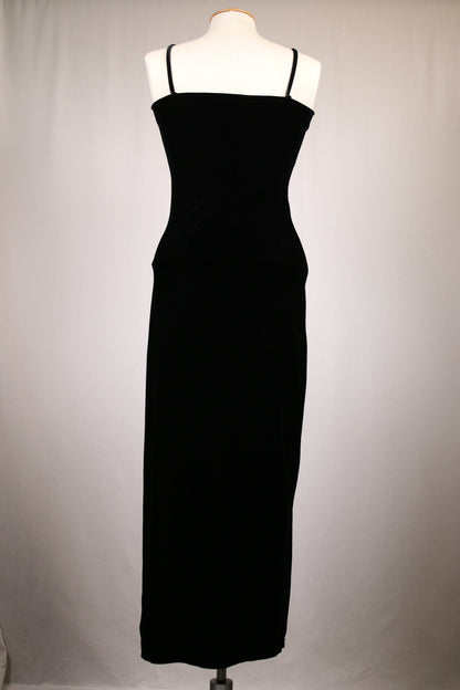 Black velvet dress