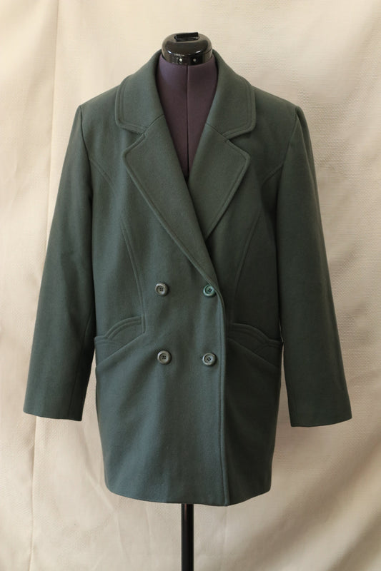 90s dark green coat