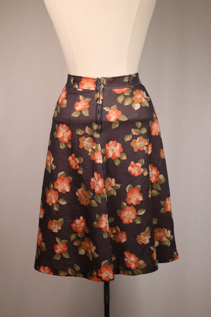 70s floral patterned skirt