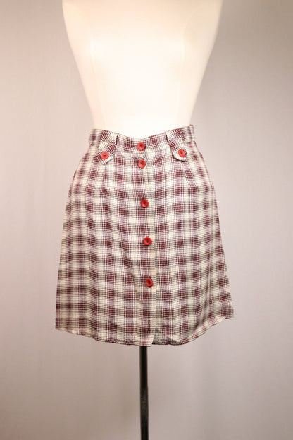 80s plaid skirt