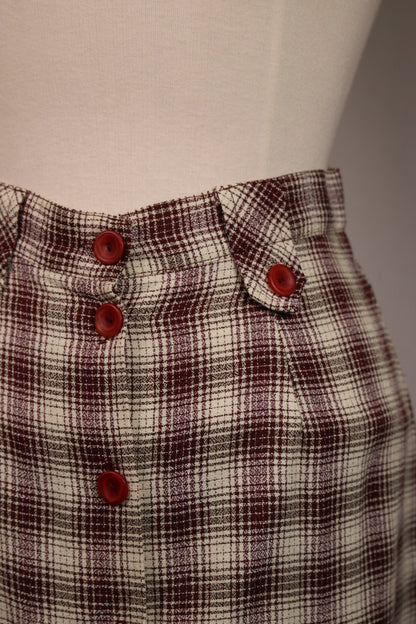 80s plaid skirt