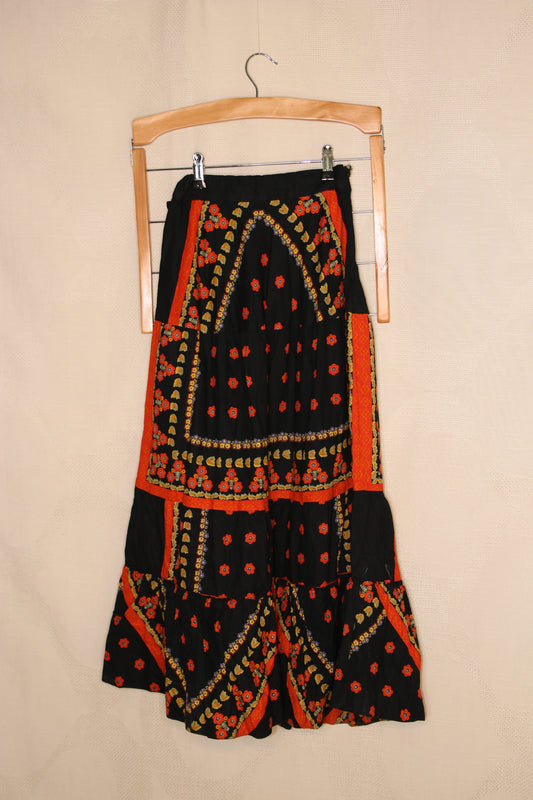 70s Homemade boho maxi skirt