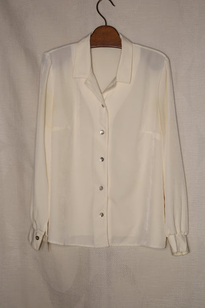 90s Off-white blouse