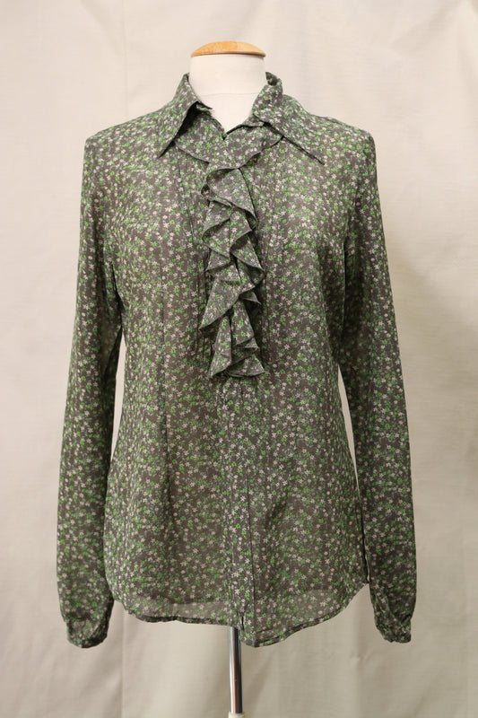 70s floral patterned blouse