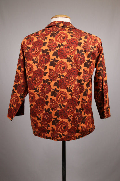 60s floral patterned blouse