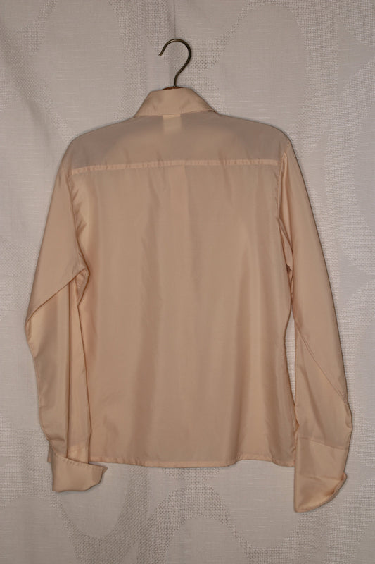 70s Beige dagger collar blouse