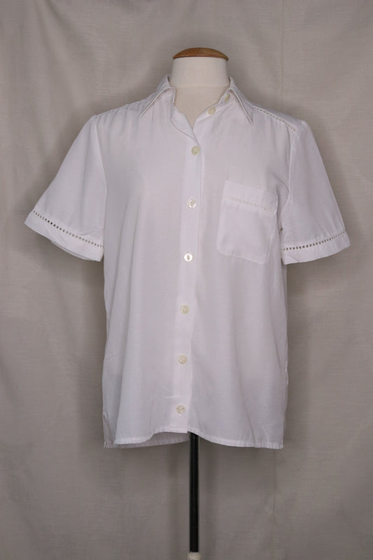 80s white blouse