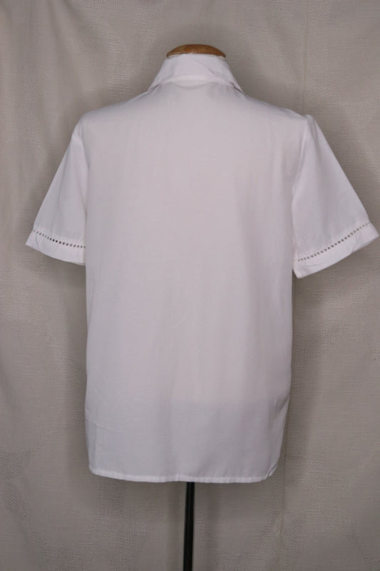 80s white blouse
