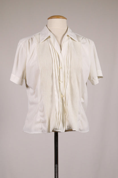 70s white blouse with frills